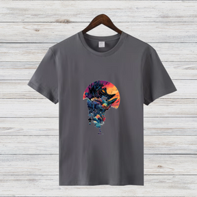 Mystischer Wolf | Künstlerisches Fantasy T-Shirt | Wildes Naturdesign | Stilvolles Statement Shirt für Tierliebhaber