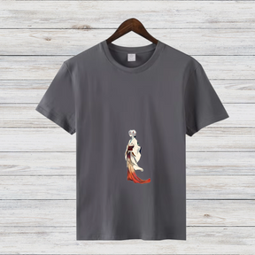 Elegantes Kimono Design | Japanisches Kunst T-Shirt | Minimalistisches Anime Shirt | Stilvolles Baumwollshirt für Fans
