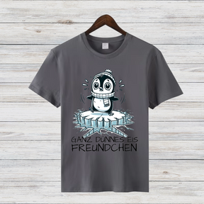 Ganz Dünnes Eis Freundchen | Lustiges Wintershirt | Cooles Pinguin Motiv | Statement Shirt für Frostbeulen