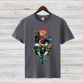 Mystischer Drache | Japanisches Kunst T-Shirt | Asiatisches Design | Fantasy Shirt für Stilbewusste