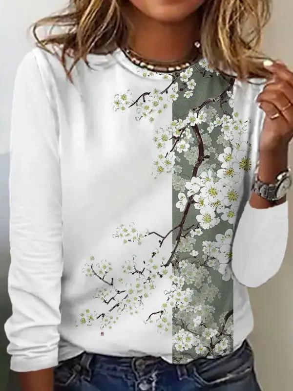 SpringStil® - Stijlvolle top met ronde hals en print