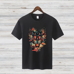 Mystischer Wolf | Stylisches Wintershirt | Kunstvolles Tiermotiv | Statement Shirt für kalte Tage