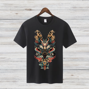 Mystischer Wolf | Fantasy T-Shirt | Kunstvolles Winterdesign | Mystik & Natur | Shirt für Männer