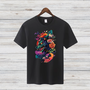 Mystischer Wolf | Kunstvolles Wintershirt | Stilvolles Statement-Shirt | Geschenk für Tierliebhaber