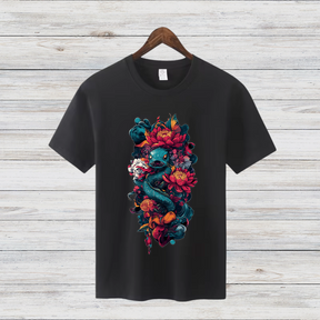Mystische Drachenblüte | Fantasy T-Shirt | Magisches Kunstdesign | Stilvolles Statement-Shirt für den Winter