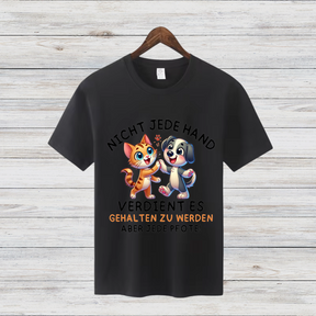 Tierliebe Statement Shirt | Lustiges Tierschutz T-Shirt | Geschenk für Hund & Katzen Fans | Baumwollshirt für Tierfreunde