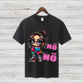 Nö Einfach Nö Shirt | Lustiges Statement Shirt | Freches Cartoon Design | Cooles T-Shirt für Damen