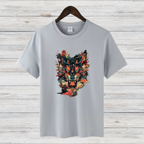 Mystischer Wolf | Stylisches Wintershirt | Kunstvolles Tiermotiv | Statement Shirt für kalte Tage