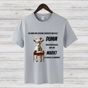 Lustiges Ziegen-Shirt | Humorvolles Statement Oberteil | Witziges Winterdesign | T-Shirt für Damen