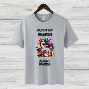 Nein, ich bin nicht eingebildet | Lustiges Einhorn Shirt | Humorvolles Design | Statement Shirt für kalte Tage