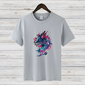 Mystischer Wolf | Künstlerisches Design Shirt | Stilvolles Fantasy T-Shirt | Perfekt für Winter-Looks