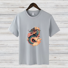 Mystischer Drache | Asiatisches Drachen T-Shirt | Winter Streetwear | Stilvolles Baumwollshirt für Dragon Fans