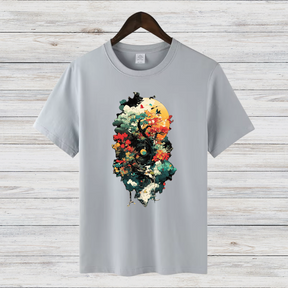 Mystischer Wald | Künstlerisches Natur T-Shirt | Fantasievolles Design | Baumwollshirt für Naturliebhaber