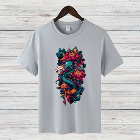 Mystische Drachenblüte | Fantasy T-Shirt | Magisches Kunstdesign | Stilvolles Statement-Shirt für den Winter