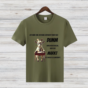 Lustiges Ziegen-Shirt | Humorvolles Statement Oberteil | Witziges Winterdesign | T-Shirt für Damen