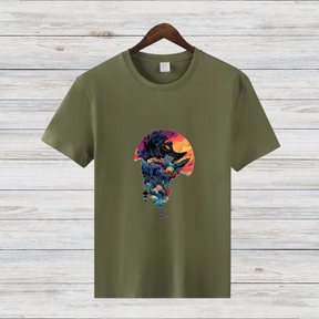 Mystischer Wolf | Künstlerisches Fantasy T-Shirt | Wildes Naturdesign | Stilvolles Statement Shirt für Tierliebhaber