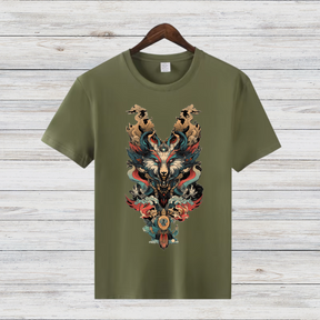 Mystischer Wolf | Fantasy T-Shirt | Kunstvolles Winterdesign | Mystik & Natur | Shirt für Männer