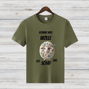 Komme Was Wolle | Lustiges Schaf-Shirt | Humorvolles Winterdesign | Statement Shirt für kalte Tage