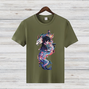 Mystischer Drache | Anime Fantasy T-Shirt | Kunstvolles Design | Geschenk für Anime-Fans