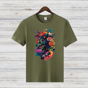 Mystischer Wolf | Kunstvolles Wintershirt | Stilvolles Statement-Shirt | Geschenk für Tierliebhaber