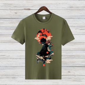 Mystischer Samurai | Japanisches Kunst T-Shirt | Anime Design | Stilvolles Shirt für Fans | Baumwollshirt für Winter