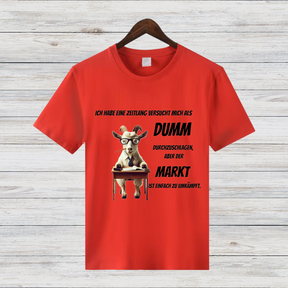 Lustiges Ziegen-Shirt | Humorvolles Statement Oberteil | Witziges Winterdesign | T-Shirt für Damen