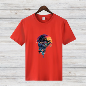 Mystischer Wolf | Künstlerisches Fantasy T-Shirt | Wildes Naturdesign | Stilvolles Statement Shirt für Tierliebhaber