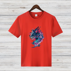 Mystischer Wolf | Künstlerisches Design Shirt | Stilvolles Fantasy T-Shirt | Perfekt für Winter-Looks