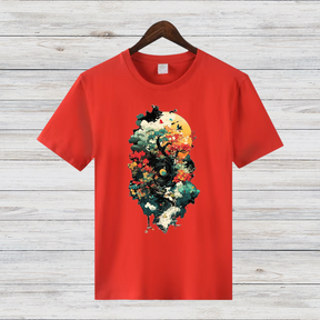 Mystischer Wald | Künstlerisches Natur T-Shirt | Fantasievolles Design | Baumwollshirt für Naturliebhaber
