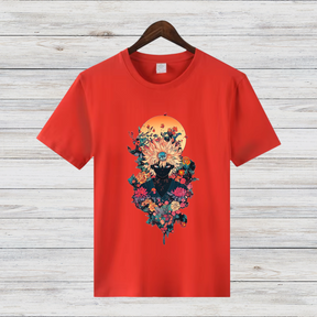 Mystisches Blumenmotiv | Künstlerisches T-Shirt | Stilvolles Design für den Winter | Fashion-Statement für Kreative