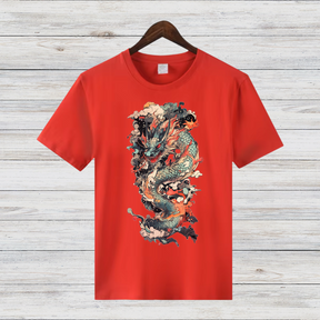 Mystischer Drache | Asiatisches Drachen T-Shirt | Kunstvolles Fantasy Shirt | Stilvolles Geschenk für Drachenfans