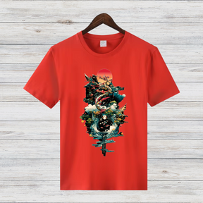 Mystischer Drache | Japanisches Kunst T-Shirt | Asiatisches Design | Fantasy Shirt für Stilbewusste