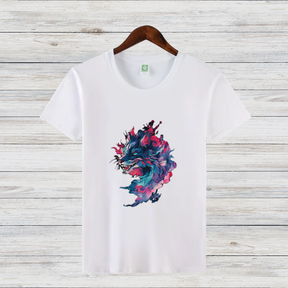 Mystischer Wolf | Künstlerisches Design Shirt | Stilvolles Fantasy T-Shirt | Perfekt für Winter-Looks