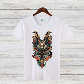 Mystischer Wolf | Fantasy T-Shirt | Kunstvolles Winterdesign | Mystik & Natur | Shirt für Männer