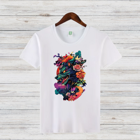 Mystischer Wolf | Kunstvolles Wintershirt | Stilvolles Statement-Shirt | Geschenk für Tierliebhaber