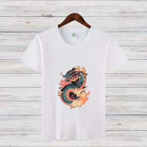 Mystischer Drache | Asiatisches Drachen T-Shirt | Winter Streetwear | Stilvolles Baumwollshirt für Dragon Fans