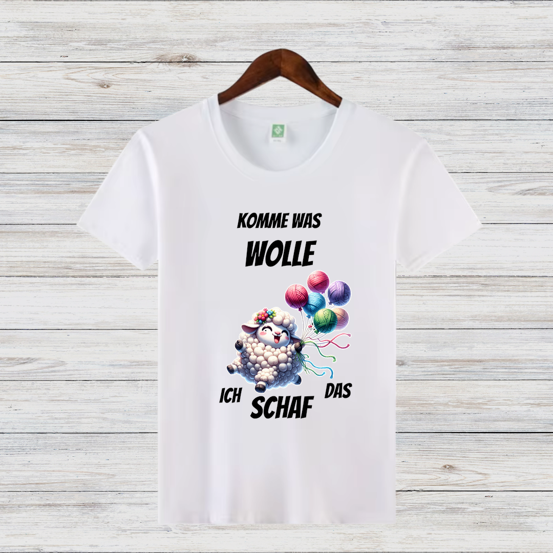 Komme was Wolle | Lustiges Schaf-Shirt | Humorvolles Statement für Strickfans | Perfektes Winterdesign | Damen T-Shirt
