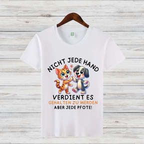 Tierliebe Statement Shirt | Lustiges Tierschutz T-Shirt | Geschenk für Hund & Katzen Fans | Baumwollshirt für Tierfreunde