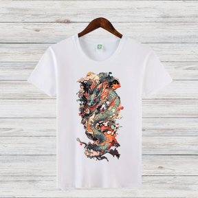 Mystischer Drache | Asiatisches Drachen T-Shirt | Kunstvolles Fantasy Shirt | Stilvolles Geschenk für Drachenfans