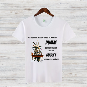 Lustiges Ziegen-Shirt | Humorvolles Statement Oberteil | Witziges Winterdesign | T-Shirt für Damen