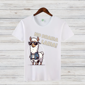 No Drama Lama | Lustiges Lama Shirt | Cooles Statement Shirt | Witziges Geschenk für Tierfreunde