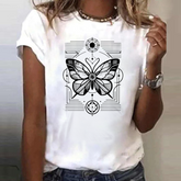 T-shirt met vlindergeometrie