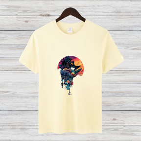 Mystischer Wolf | Künstlerisches Fantasy T-Shirt | Wildes Naturdesign | Stilvolles Statement Shirt für Tierliebhaber