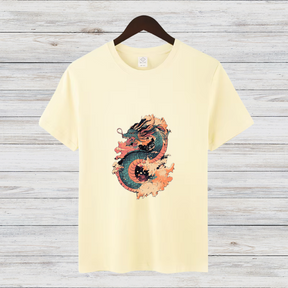 Mystischer Drache | Asiatisches Drachen T-Shirt | Winter Streetwear | Stilvolles Baumwollshirt für Dragon Fans