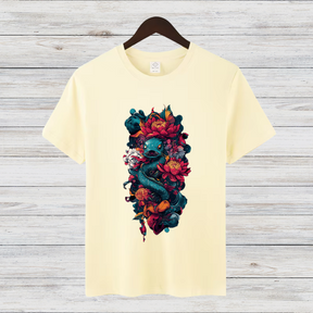 Mystische Drachenblüte | Fantasy T-Shirt | Magisches Kunstdesign | Stilvolles Statement-Shirt für den Winter