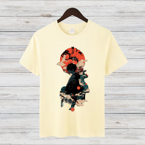 Mystischer Samurai | Japanisches Kunst T-Shirt | Anime Design | Stilvolles Shirt für Fans | Baumwollshirt für Winter