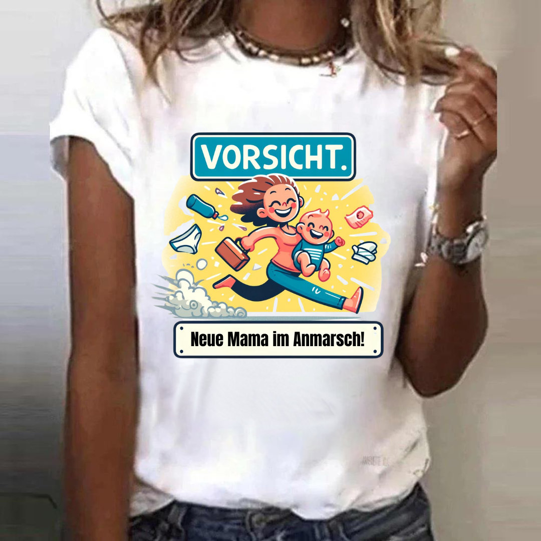 Wees voorzichtig, er komt een nieuwe moeder T-shirt