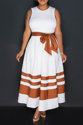 Mouwloze elegante maxi-jurk