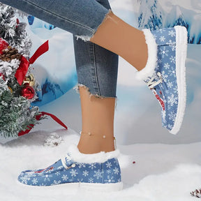 Cinnamon Star® - Winterse sneeuwpop-gezellige pantoffels