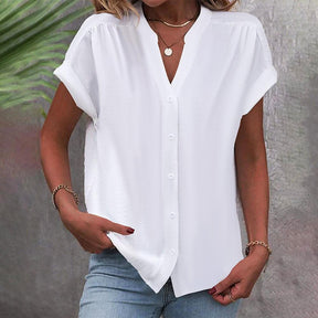 SpringStil® - Comfortabele, effen top met korte mouwen